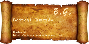 Bodrogi Gusztáv névjegykártya